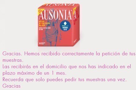 muestras de compresas a domicilio