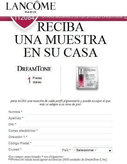 muestras gratis lancome