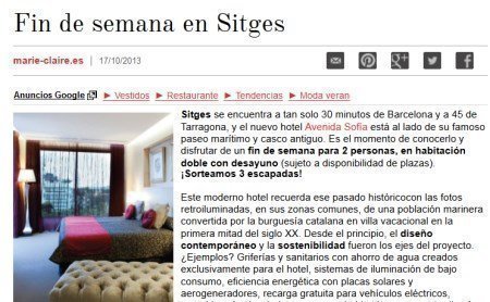 Sorteo de viaje a Sitges
