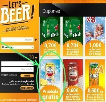 muestras gratis cerveza