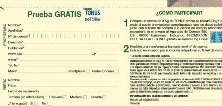 Muestras gratis Dog Chow