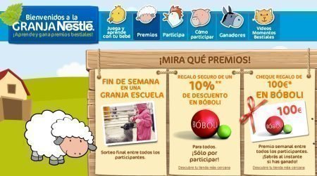 Sorteo gratis Granja Nestle