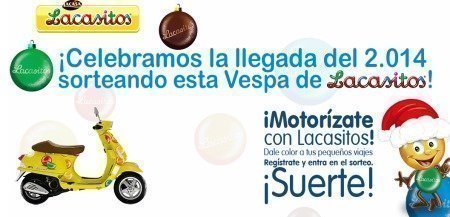 Sorteo Gratis de moto Vespa de Lacasitos
