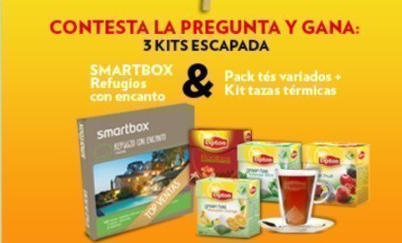 Sorteo de te Lipton en facebook