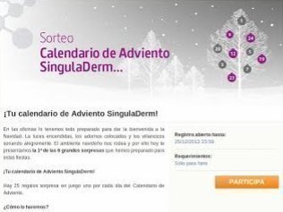 Calendario de adviento Singuladerm