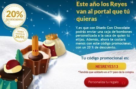 Cupones Descuento Diselo con chocolate