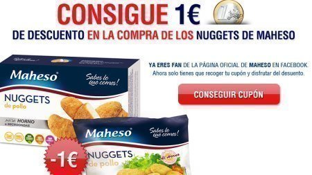 Cupones Descuento Nuggets de pollo Maheso