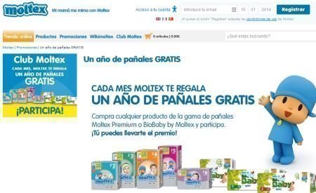 Sorteo gratis de pañales Moltex