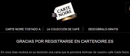 Muestras Gratis Carte Noire