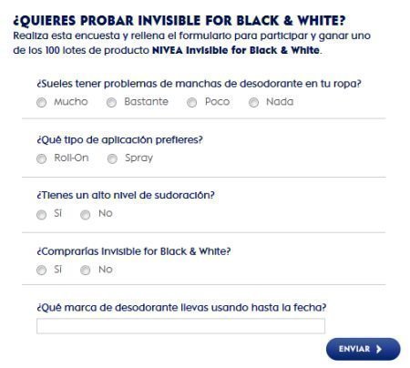 Muestras gratis Nivea