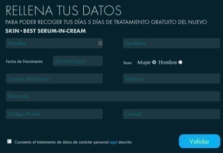 muestra gratuita de Biotherm