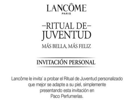 Muestras gratis Lancome