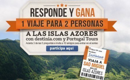 Sorteo de viaje a Isla de Azores