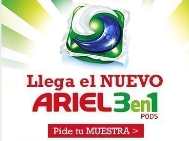 Muestras gratis Ariel 3 en 1