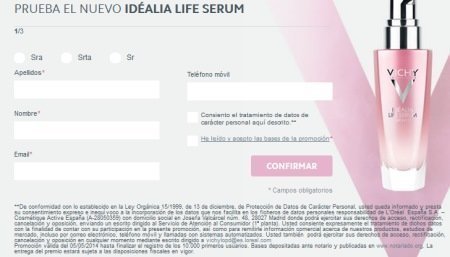 Muestras gratis de VICHY Idealia