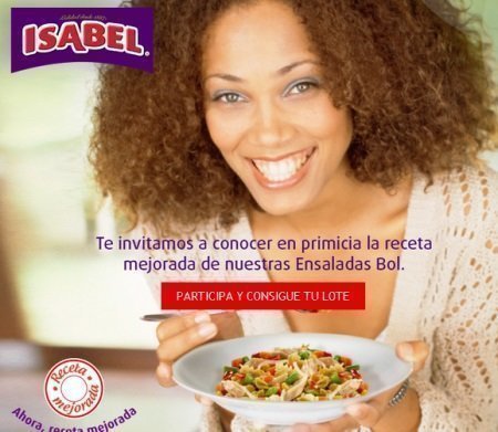 Muestras gratis ensaladas Isabel