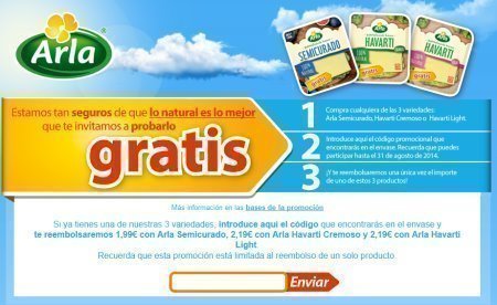 Muestras gratis de Queso Arla