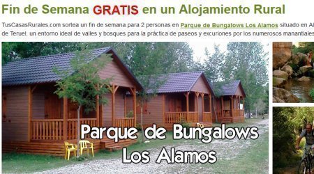 Sorteo Gratis de estancia en Bungalov