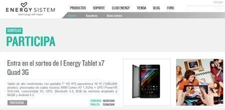 sorteo gratis Energy Sistem