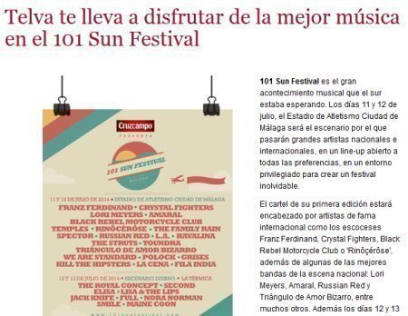 Sorteo Telva Festival