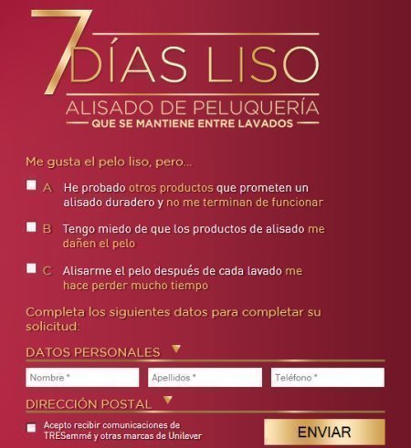 Muestras gratis a domicilio
