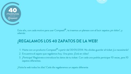 Sorteo gratis de zapatos Compeed