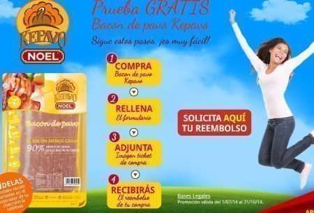 Muestras gratis bacon de pavo noel