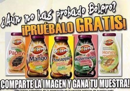 Muestras gratis de bebidas Bolero