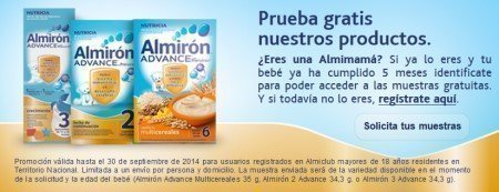Muestras gratis de leche Almiron