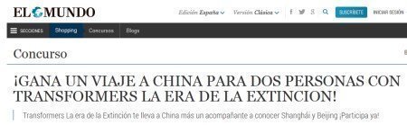 Sorteo de viaje a China