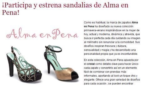 Sorteo de sandalias Alma en pena