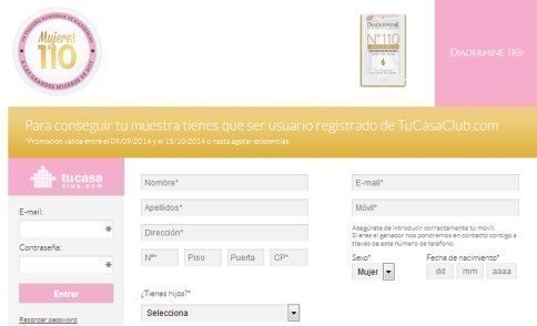 Muestras gratis Diadermine
