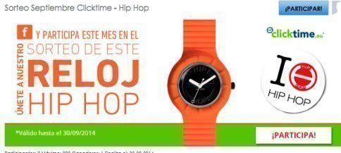 Sorteo gratis de reloj Clicktime