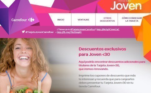 Cupones Descuento tarjeta joven Carrefour