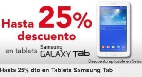 Cupones Descuento Tablets Samsung