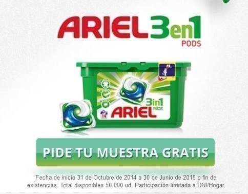 Muestras gratis Ariel