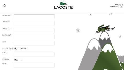 muestras gratuitas Lacoste