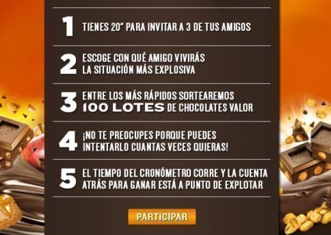 Muestra gratis de chocolates Valor