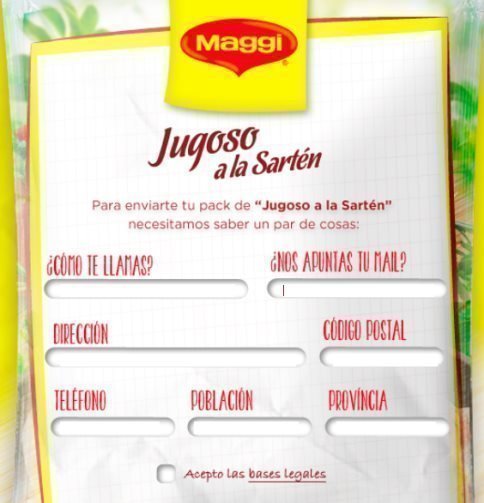 Muestras gratuitas Maggi