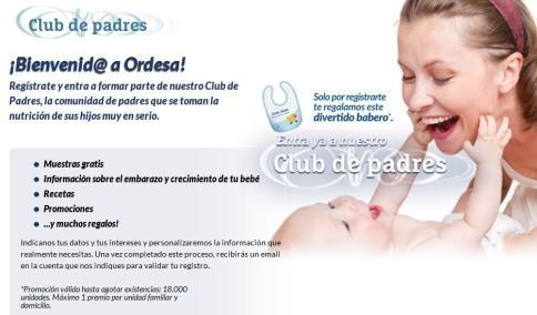 Muestras gratis de babero Ordesa