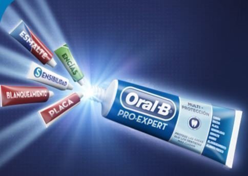 Muestras gratis de pasta dental Oral B