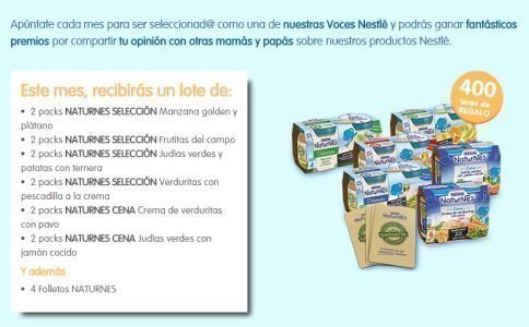 Muestras gratis Nestle Naturnes