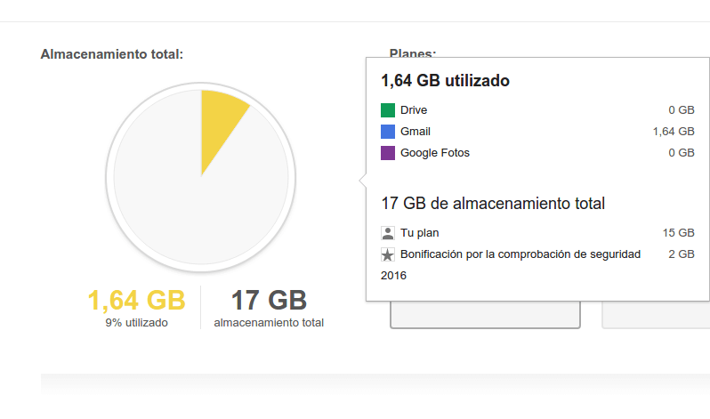 gmail google drive 2GB de regalo