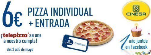 Cupones Descuento Cinesa Telepizza