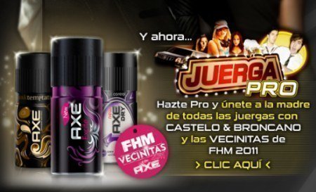Promocion Juerga Pro de AXE