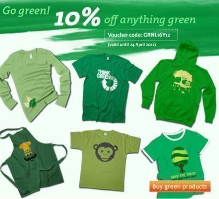 Cupones Descuento para camisetas Verdes