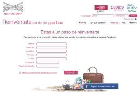 Sorteo Wilkinson Mujer