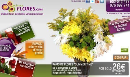 Cupones Descuento para Comprar flores en Internet