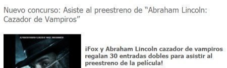 Sorteo de Entradas para el Preestreno de Lincoln