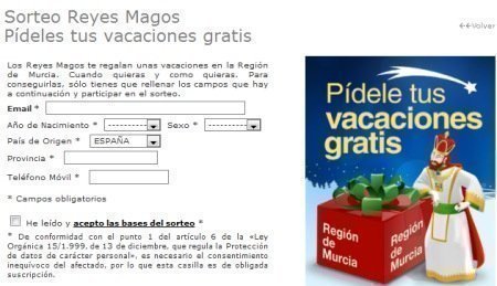Vacaciones Gratis en Murcia